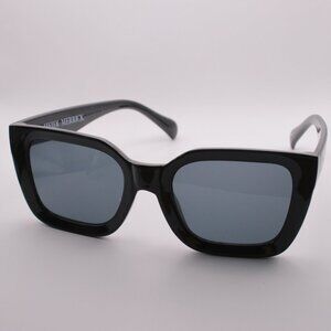 Heidi Merrick Oversized Thick Acetate Square Sunglasses Black